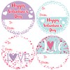 Valentine's Day Tag Stickers - Pink, Teal, Purple Love Theme