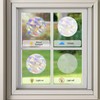 Litinliv Pack of 26 Round Prism Window Stickers, PVC Window