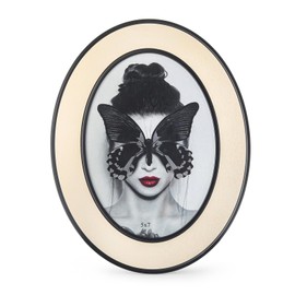 SWTHONY Oval 5 x 7 Picture Frames, Black Modern 5 by 7 Picture Frame with High Definition Glass Front, Tabletop, Home Decor