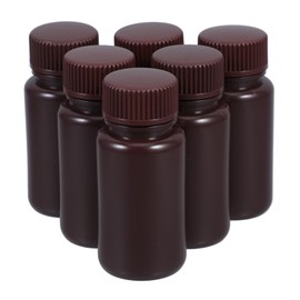 Ciieeo 6pcs Wide Mouth Laboratory Reagent Bottles High Temperature Resistant Sample Storage Containers Seal for Versatile Lab Use