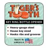 Tiger's Tooth Key Ring Bottle Opener - Made in USA
