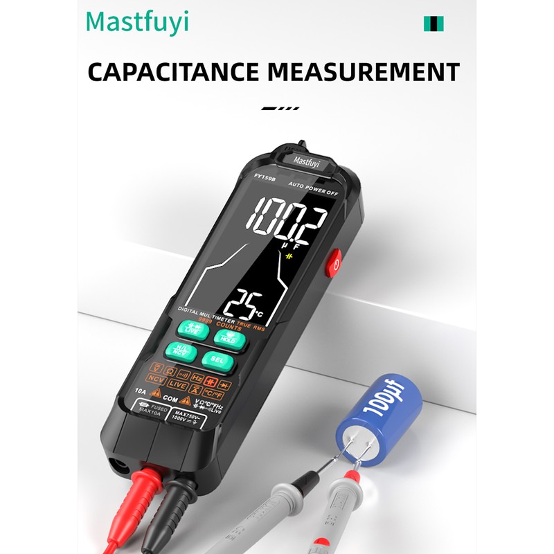 Mastfuyi FY159B Digital Intelligent Multimeter, Fully Automatic Portable Multimeter, Digital