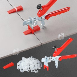 Tile Leveling System 1/8: 1000pcs Tile Spacers Leveling System Tile Spacers+100pcs Reusable Wedges+Tile Plier for Wall/Floor Tile Adjustment, Tile Tools, Tile Leveling Clips, Tile Installation Tools