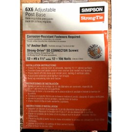 Simpson Strong-tie ABW66Z Adjustable Post Base