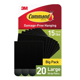Command 15 lb Large Picture Hanging Strips 20 Pairs, (40 Command Strips) Damage-Free Hanging Picture Hangers, No Tools Great for Christmas Decorations