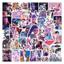 Pack of 110 Kpop Stickers, Cool Anime Movies Stickers, Vinyl Waterproof Graffiti Stickers for Laptop, Luggage, Party Supplies, Teenagers and Adults