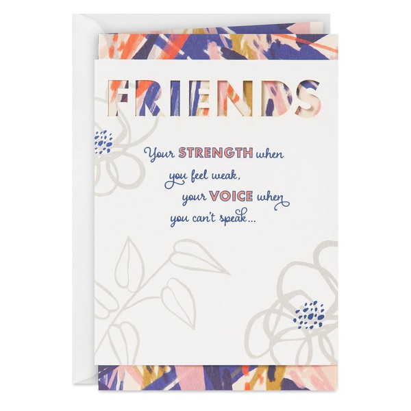 Hallmark Birthday Card for Friend (Abstract Flowers) (5RZB1535)