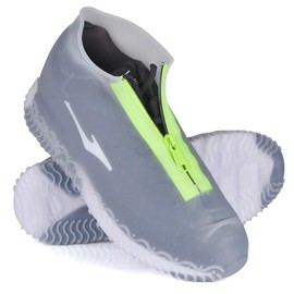JUDA Waterproof Shoe Covers, Reusable Non-slip Overshoes, for Rain, Snow Days, Desert, Beach, Muddy Roads, transparent