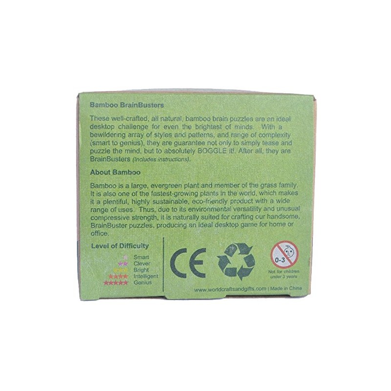 Fridolin 17463 Large Bamboo-Wood Brainteaser Puzzle