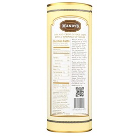 Mandy's - Simply Sugar Cookie Thins - 4.6 Ounce. Canister Contains 42 Cookies.