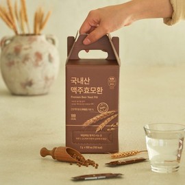 Organic Maru 프리미엄 저온건조 맥주효모환스틱 2g x 100개입 Premium Low-Temperature Dried Brewer's Yeast Stick 2g x 100 Pieces