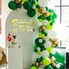 75pcs Green and White Balloons 12Inch Dark Green and White