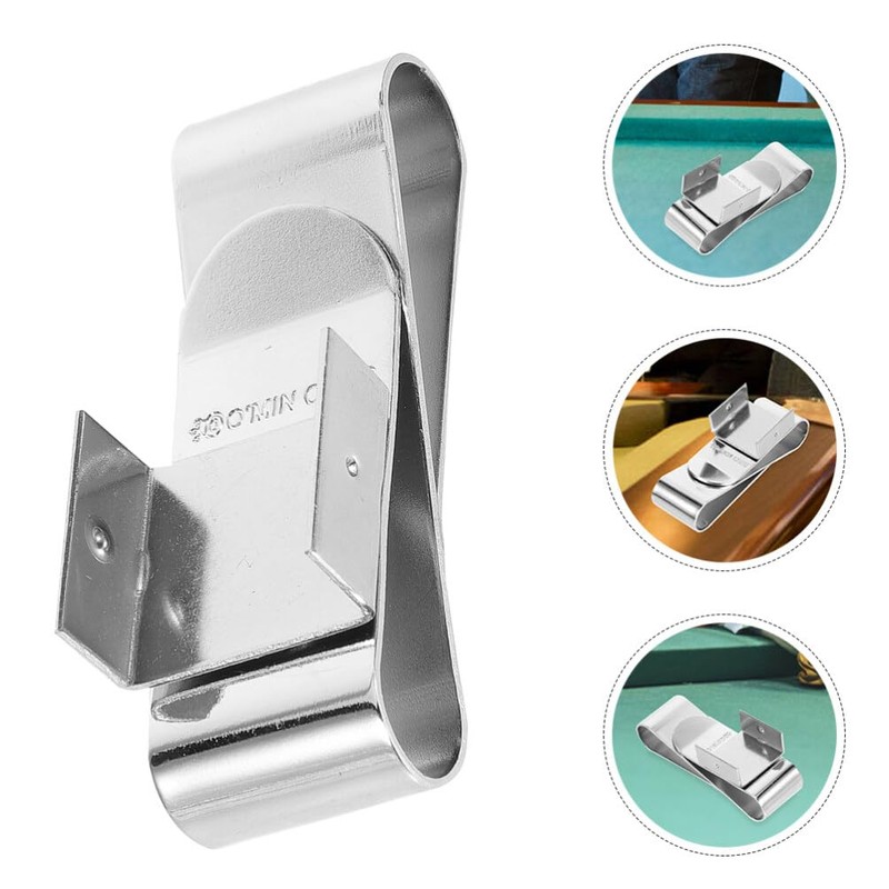 Sosoport Snooker Pool Chalk Holder Clamp Magnetic Billiard Accessory Metal