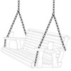 Otoolling Porch Swing Hanging Chain, Black