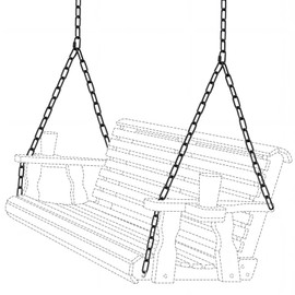 Otoolling Porch Swing Hanging Chain, Black