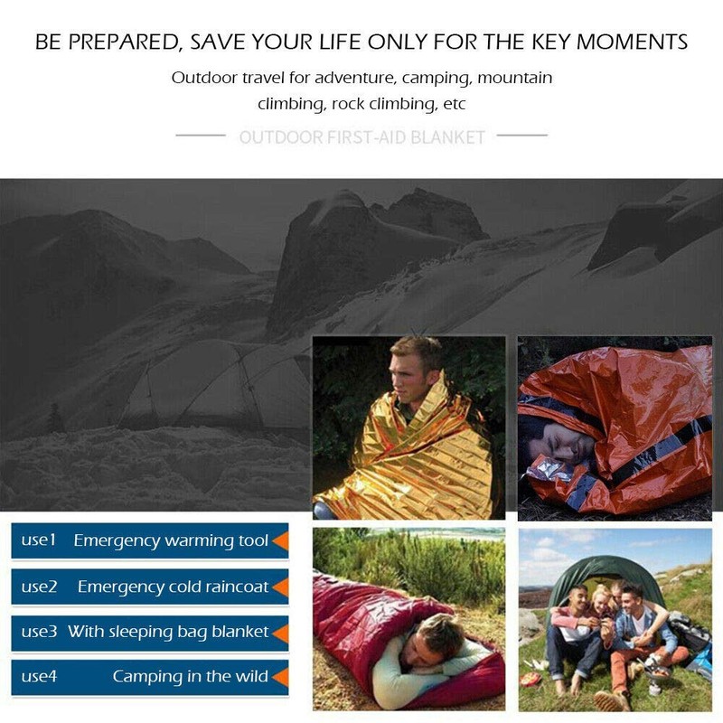 Riloer Emergency Sleeping Bag, Multipurpose Life Saving Emergency Bag, Outdoor