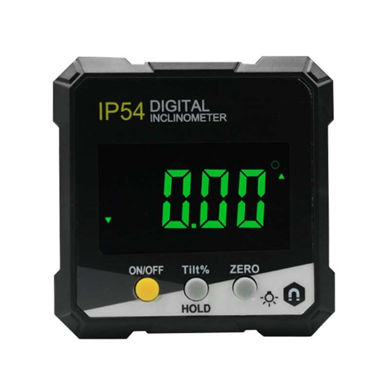 Digital Inclinometer 4x90° Measurement IP54 LCD Screen Magnetic Digital Display