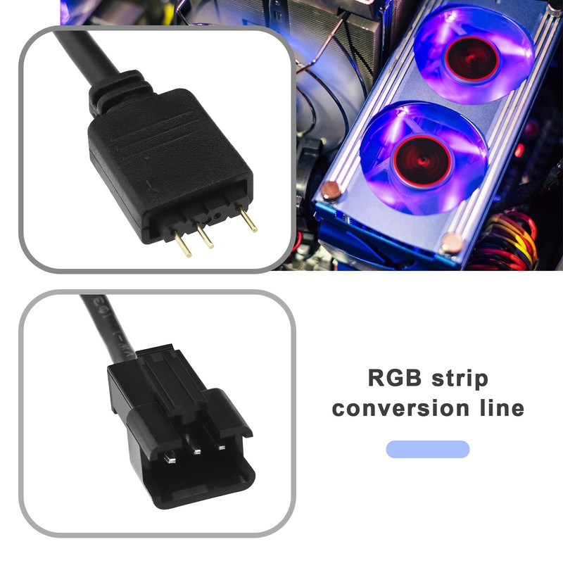 EMSea Pack of 2 3-Pin RGB Light Strips Conversion Cable