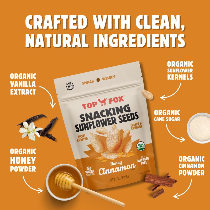 Sunflower Seeds (6-Pack, Honey Cinnamon)