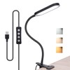 Clip On Reading Light, Eye-Care Dimmable Desk Clamp Lamp with