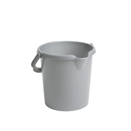 1 x High Grade Durable 5L Litre Plastic Bucket With Spout Easy-Grip Handle & Litre Scale Multipurpose Water Bucket Storage Bucket Beach Bucket For Cleaning Gardening Kitchen Food Storage (Silver)