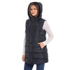 Sebby S.E.B Women's Long Puffer Vest, Quilted Faux Down Filled