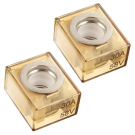 BOJACK Terminal Fuse 30A Marine Rated Battery Fuse (MRBF) 58V DC Max IP66 Waterproof for The Circuit Protection of Automobiles RVs Cranes Ships Charging Piles 30Amp(Pack of 2)