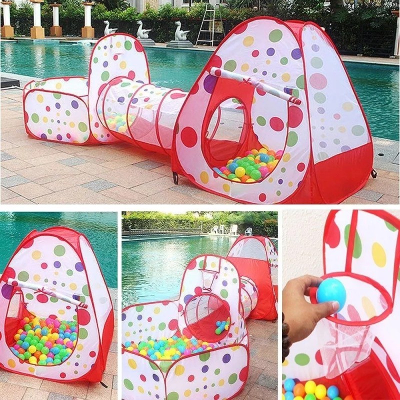 Luxury Tienda Tunel De Juegos Gimnasio Didáctico 3en1 Bebés Niños