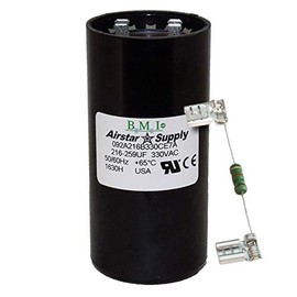 216-259 uF x 330 VAC - BMI/USA Start Capacitor # 092A216B330CE7A with Bleed Resistor