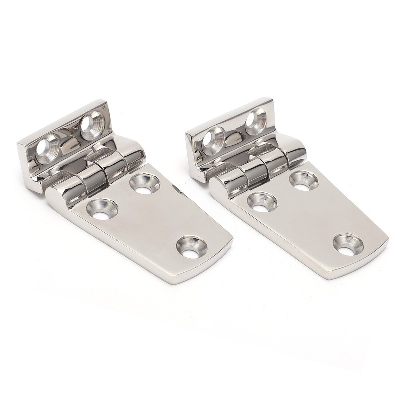 2Pcs Boat Hinges Stainless Steel Ship Door Durable Polishing AntiRust