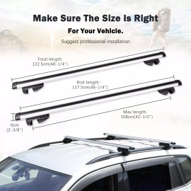 KEEPDSGN Car Top Roof Rack 46" Cross Bar Luggage Carrier w/ Lock For Lexus GX470 GX550