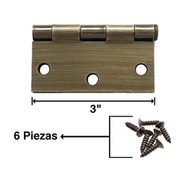 Bisagras Para Puertas de Madera 3x3 Pulgadas Laton Antiguo Bisagra Cuadrada Para Puerta Paquete 10 Piezas