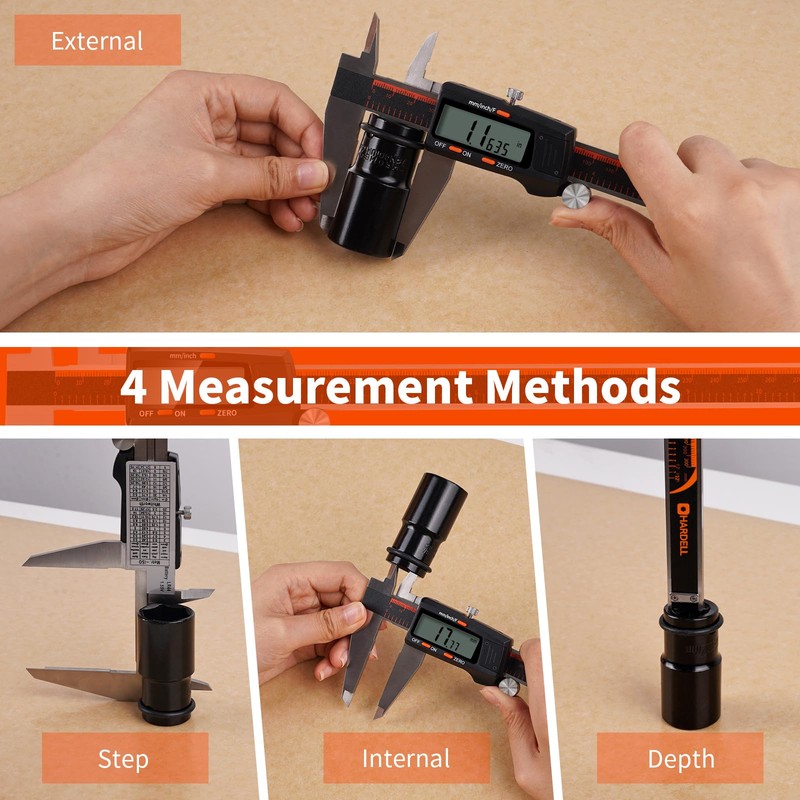Digital Caliper 12 Inch,HARDELL Caliper Measuring Tool with Large LCD