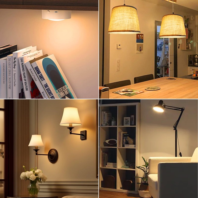 LABOREDUCER Under Cabinet Lighting Wireless Rechargeable 2 Pack with Remote