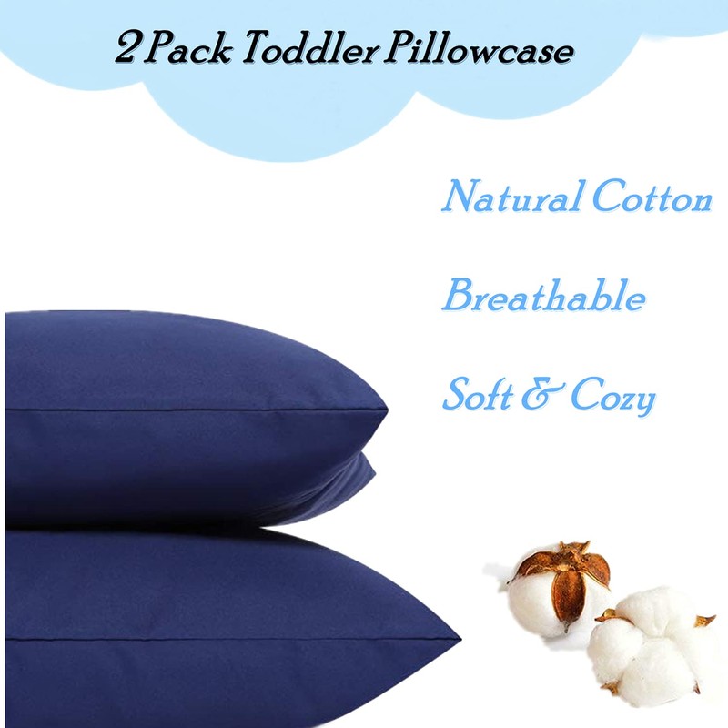 Toddler Cot Bed Pillow Cases, Baby Pillowcase Plain Cotton Soft