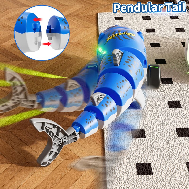 JUKUDAHU Remote Control Shark Toys for Kids Ages 5-7, Rc