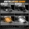 HERCOO LED Side Mirror Turn Signal Puddle Light Lamp Assembly