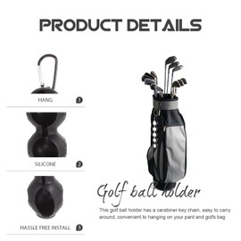 Toddmomy Golf Ball Holder - Holds 5 Golf Balls, Golf Ball Sleeve Elastic Golf Ball Protector Golf Ball Silicone Pouch Golf Accessories