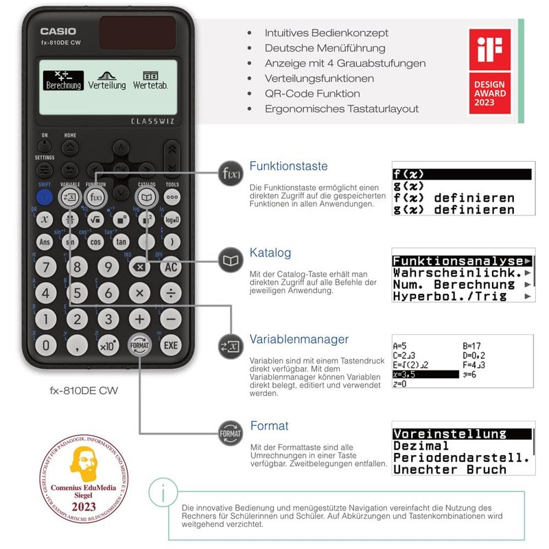 Casio FX-810DE CW ClassWiz Technical and Scientific Calculator