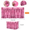 MECCANIXITY 2 Pcs 29x108 Inch Pink Metallic Foil Fringe Tinsel