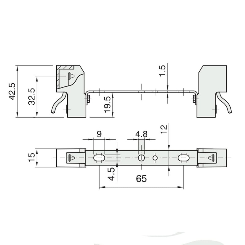 R7s Lamp Holder 142 mm Block for 118 mm LED