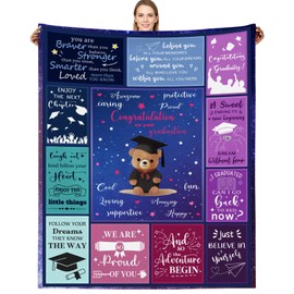 Graduation Gifts, Graduation Gifts for Her Him 50x60 Inch Cozy Throw Blanket College High School Graduation Gift Graduation Blanket Graduation Gifts for Women Men