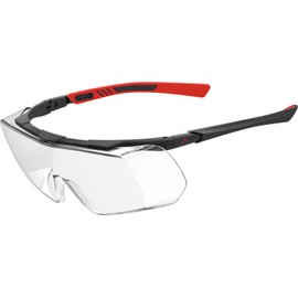 ACE Evo OTG Work Glasses for Glasses Wearers - Over Safety Glasses for Construction, Crafts & Industry - EN 166 - Black - Pack of 1