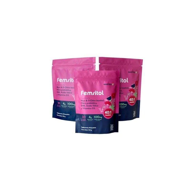 Femsitol Myo D-Chiro Inositol 40:1 Suplemento Mujer Pack 3x150g