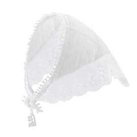 Sisadodo Lace Hair Bandanas for Women Kerchief Hair Scarf for Teenage Girl Fashion Headscarf Headband for Teenager French Triangle Head Scarves for Women Girls Chic Headband Small Scarf Off White