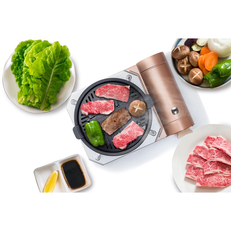 Ishigaki 4450 Smoke-Reducing Healthy Grill, Round Shape, Compact