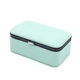 Shiwaki Blue Jewellery Box Faux Leather Jewellery Case Ring Earrings Necklace Bracelet Organiser Jewellery Storage Boxes