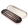 4pcs Eyelash Tweezers Set Stainless Steel False Eyelash Extension Tweezers