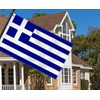 Large Greece Flag,3x5 FT Greek 75D Outdoor Banner,Decor for Garden