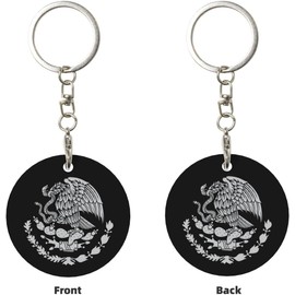 Llavero de la bandera de México para hombres y mujeres, llavero de metal de aluminio, accesorio para regalo